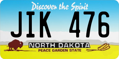 ND license plate JIK476