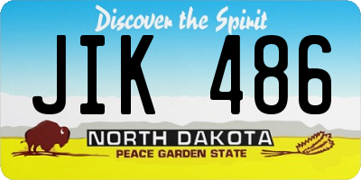 ND license plate JIK486