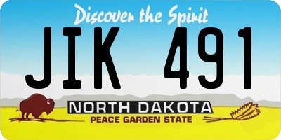 ND license plate JIK491
