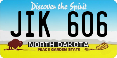 ND license plate JIK606