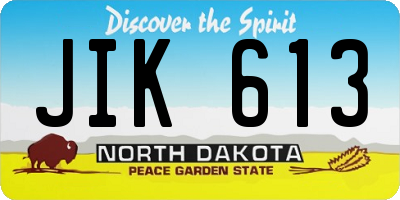ND license plate JIK613