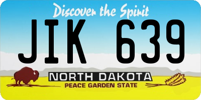 ND license plate JIK639