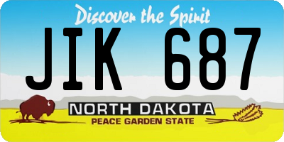 ND license plate JIK687