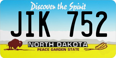 ND license plate JIK752