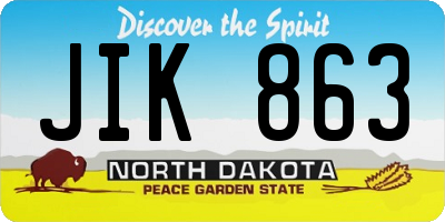 ND license plate JIK863