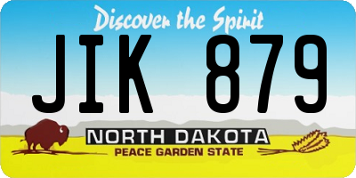ND license plate JIK879