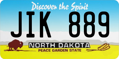 ND license plate JIK889