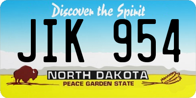 ND license plate JIK954