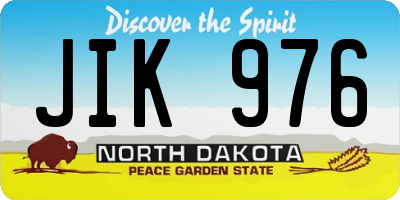 ND license plate JIK976