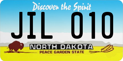 ND license plate JIL010