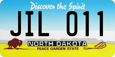ND license plate JIL011