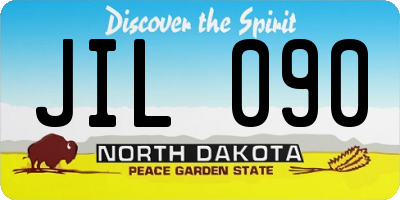 ND license plate JIL090