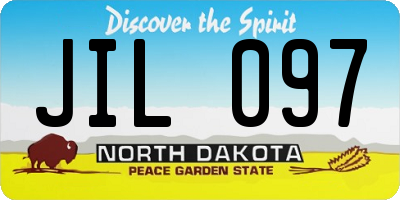 ND license plate JIL097