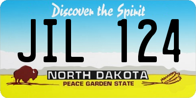 ND license plate JIL124