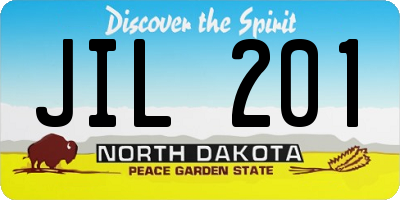 ND license plate JIL201