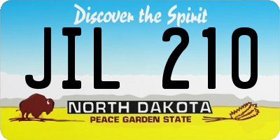ND license plate JIL210