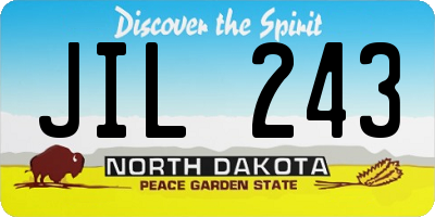ND license plate JIL243