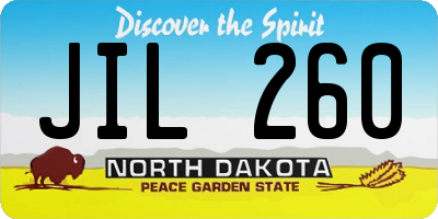 ND license plate JIL260