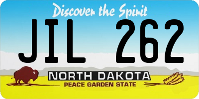 ND license plate JIL262