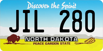 ND license plate JIL280