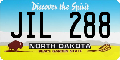 ND license plate JIL288