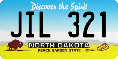 ND license plate JIL321