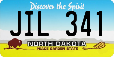 ND license plate JIL341