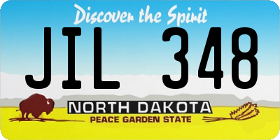 ND license plate JIL348
