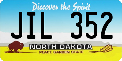 ND license plate JIL352