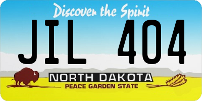 ND license plate JIL404