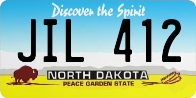 ND license plate JIL412
