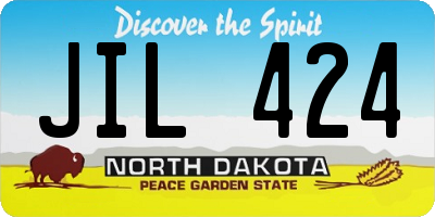 ND license plate JIL424