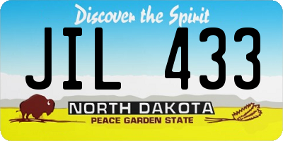 ND license plate JIL433