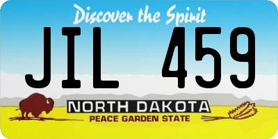 ND license plate JIL459