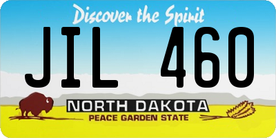 ND license plate JIL460
