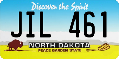 ND license plate JIL461