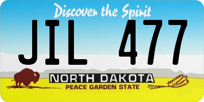 ND license plate JIL477