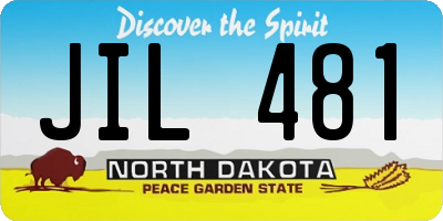 ND license plate JIL481