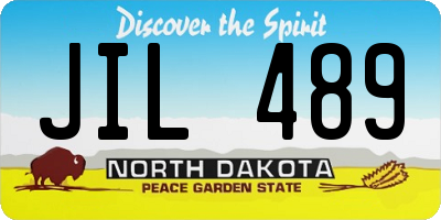 ND license plate JIL489