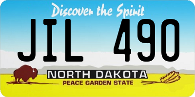 ND license plate JIL490