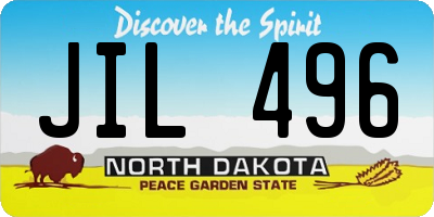 ND license plate JIL496