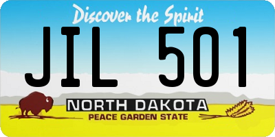 ND license plate JIL501