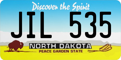 ND license plate JIL535
