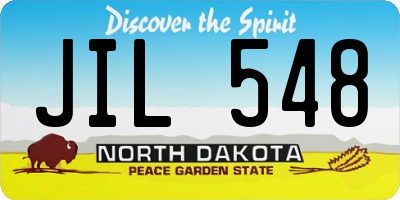 ND license plate JIL548
