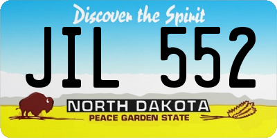 ND license plate JIL552