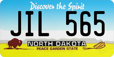 ND license plate JIL565