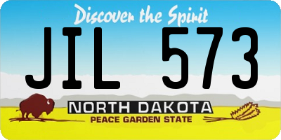 ND license plate JIL573