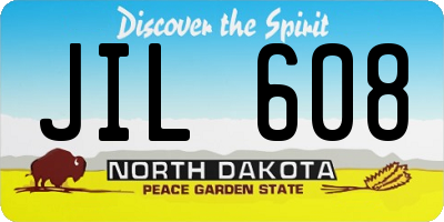 ND license plate JIL608