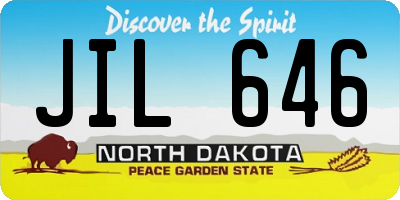 ND license plate JIL646