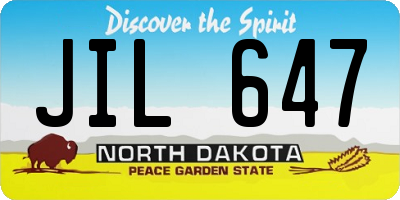ND license plate JIL647